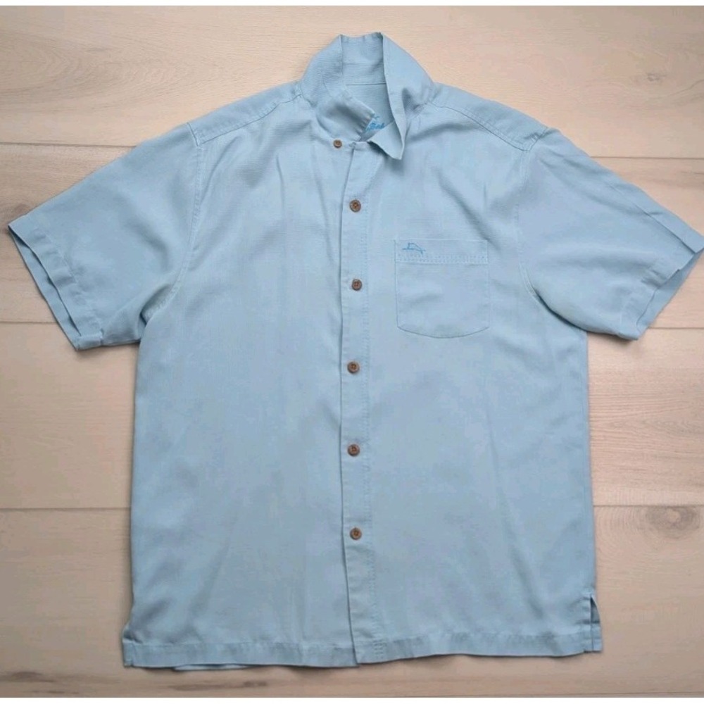 Tommy Bahama Light Blue Short Sleeve Button-Down Shirt